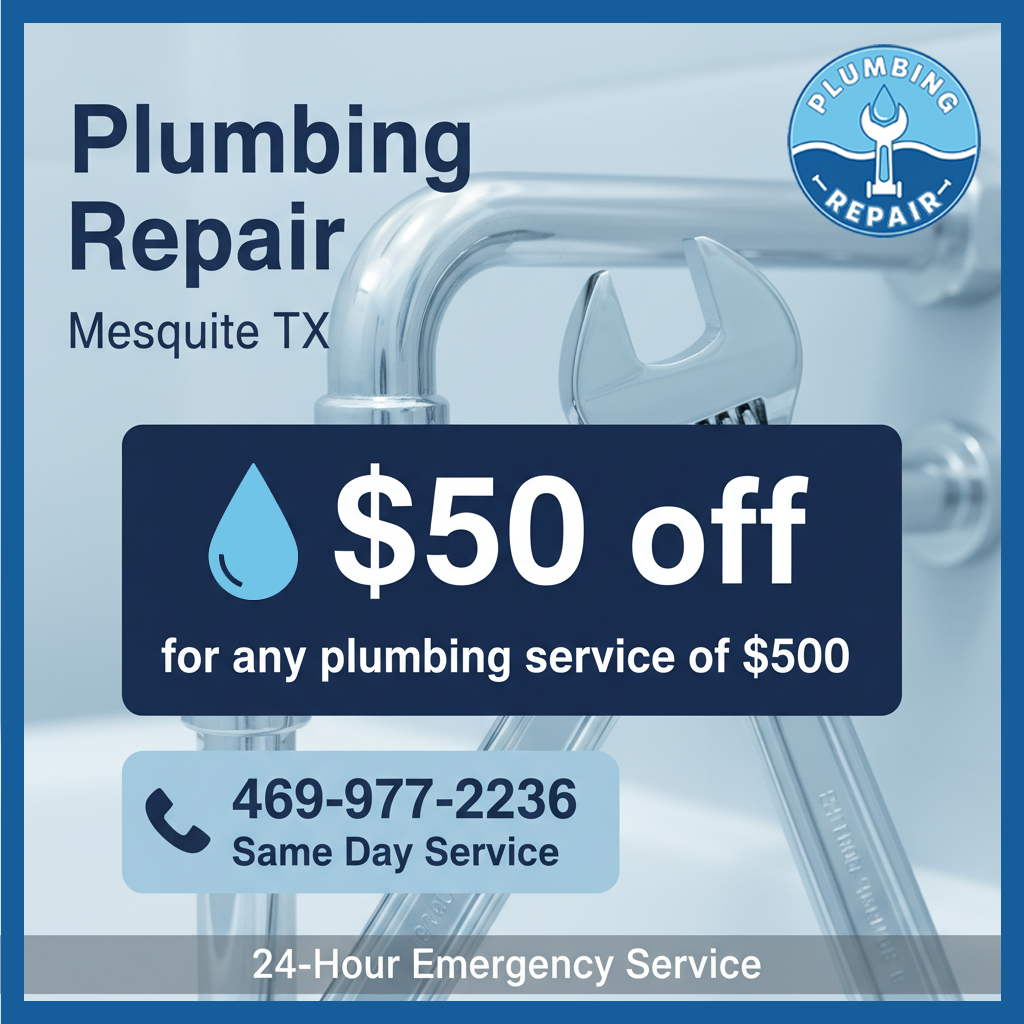 Plumbing Discount Coupon Mesquite TX